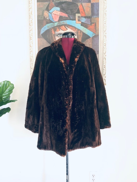 40s Fur Coat by George Polek Chicago size M L - image 2