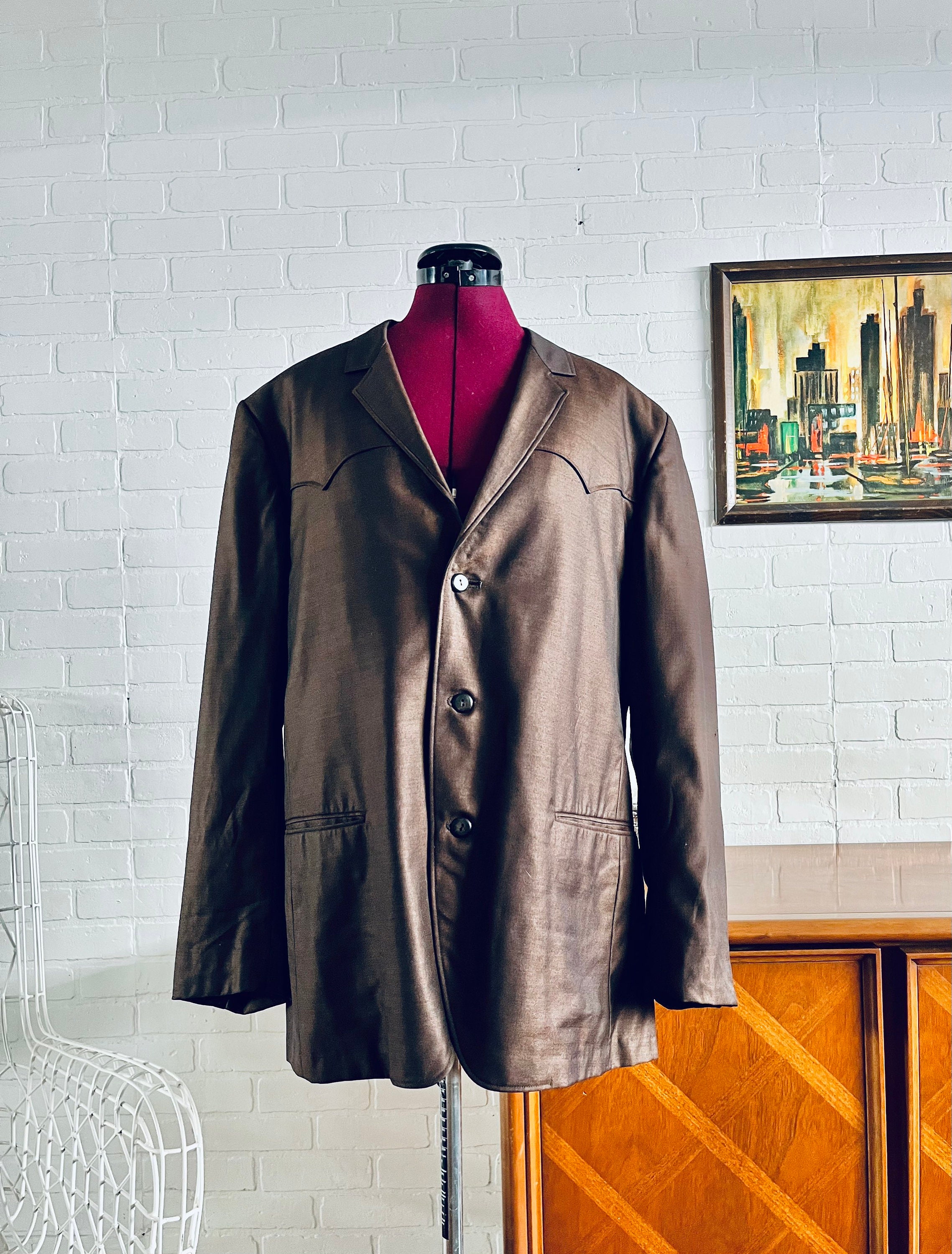 ジャケット・アウター vintage western design tailored jacket 60s Western Blazer Jacket by Lasso L Mens 42 XL 2X Woman's - Etsy