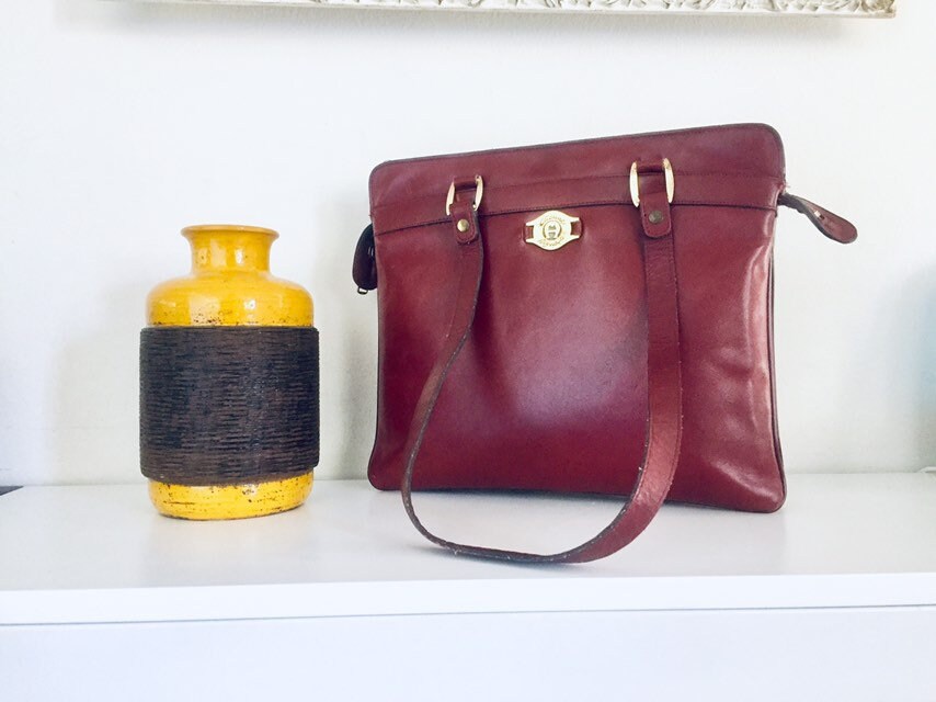 oxblood shoulder bag