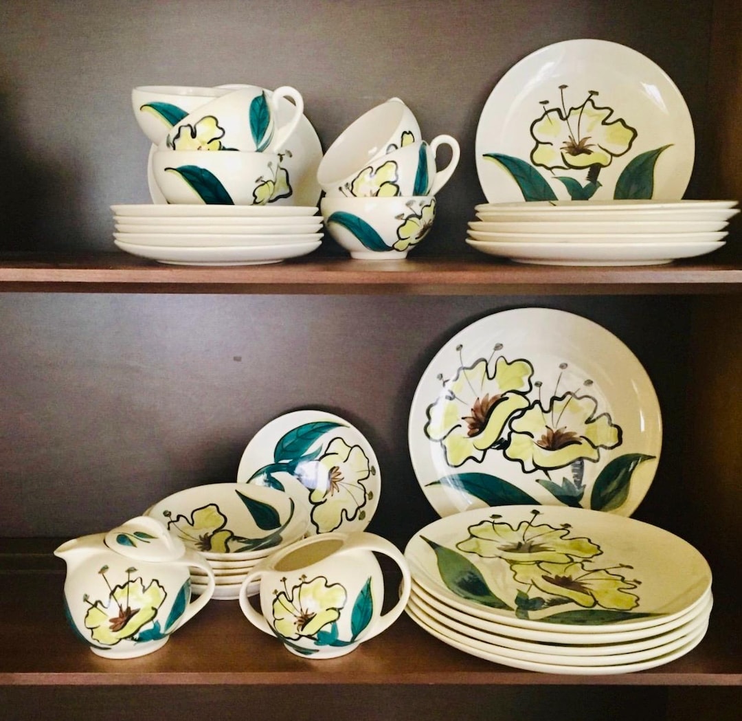 Vintage 40 Piece Dinner Set Dinnerware Blue Ridge Southern Potteries ...