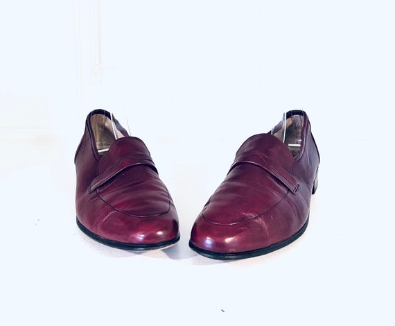 60s Leather Loafers Shoes made in Italy by Bruno … - image 1
