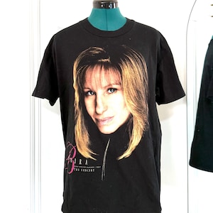 Vintage 94 Barbra Streisand the Concert T-shirt Black MGM Grand
