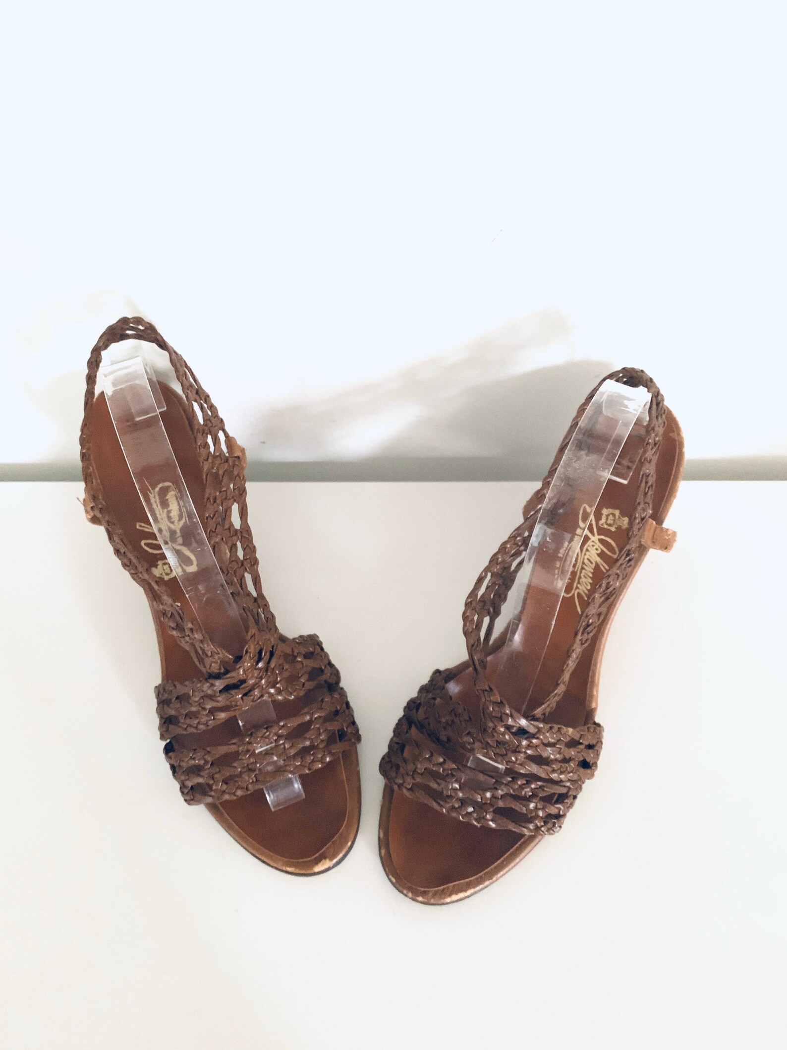 crystal wedge flip flops