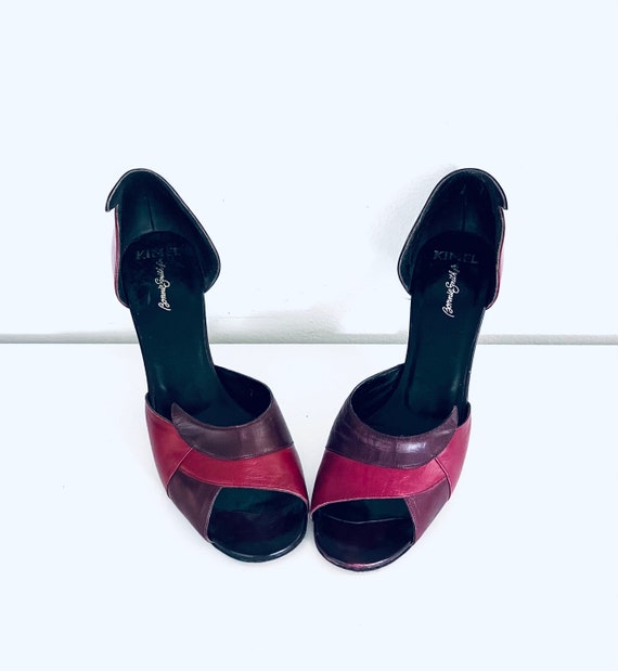 70s Leather Heels made in Italy Bonnie Smith for … - image 3