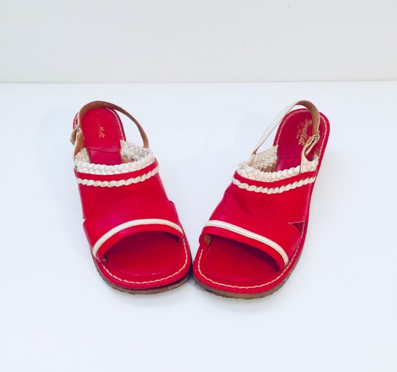 red sandals size 8