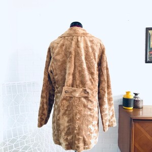 60s Faux Fur Coat Jacket Size M L image 4