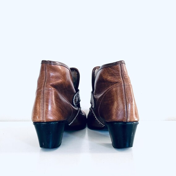 60s Ankle Boots Tan Leather by Country Cousins si… - image 8