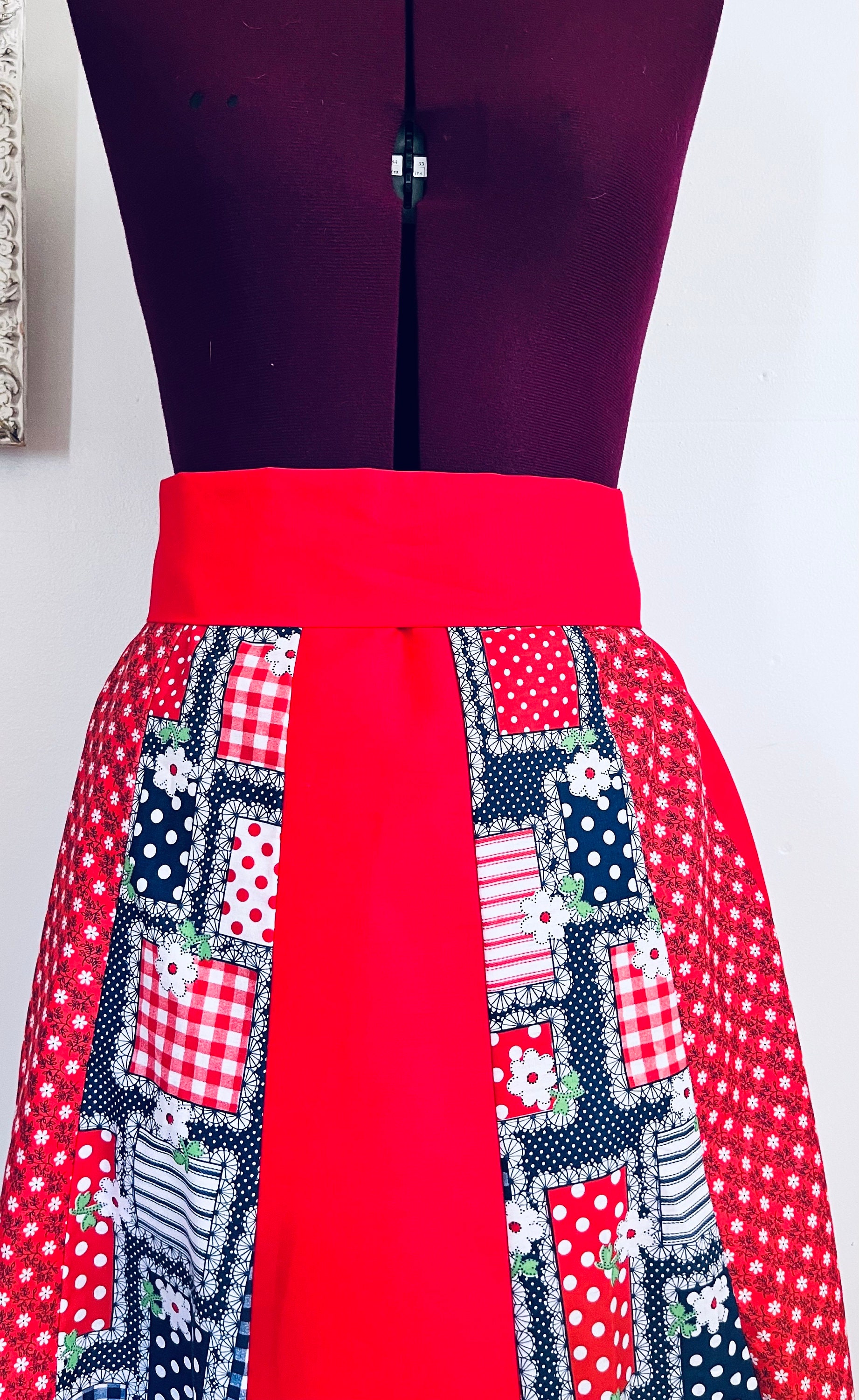 70s Patchwork Prairie Skirt Size XL 2X Etsy UK