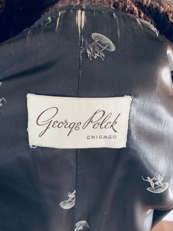 40s Fur Coat by George Polek Chicago size M L - image 7