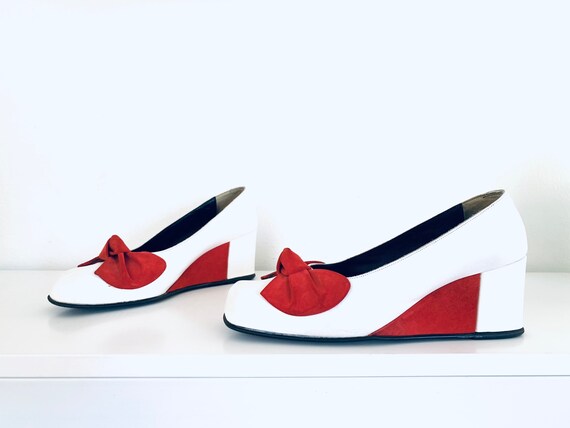 60s Wedge Heels Slip on Shoes Made in Italy by Famolare Size 8 - Etsy