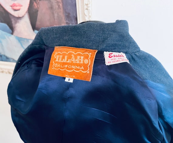70s Denim Patchwork Jacket Made in California by Illah Size
