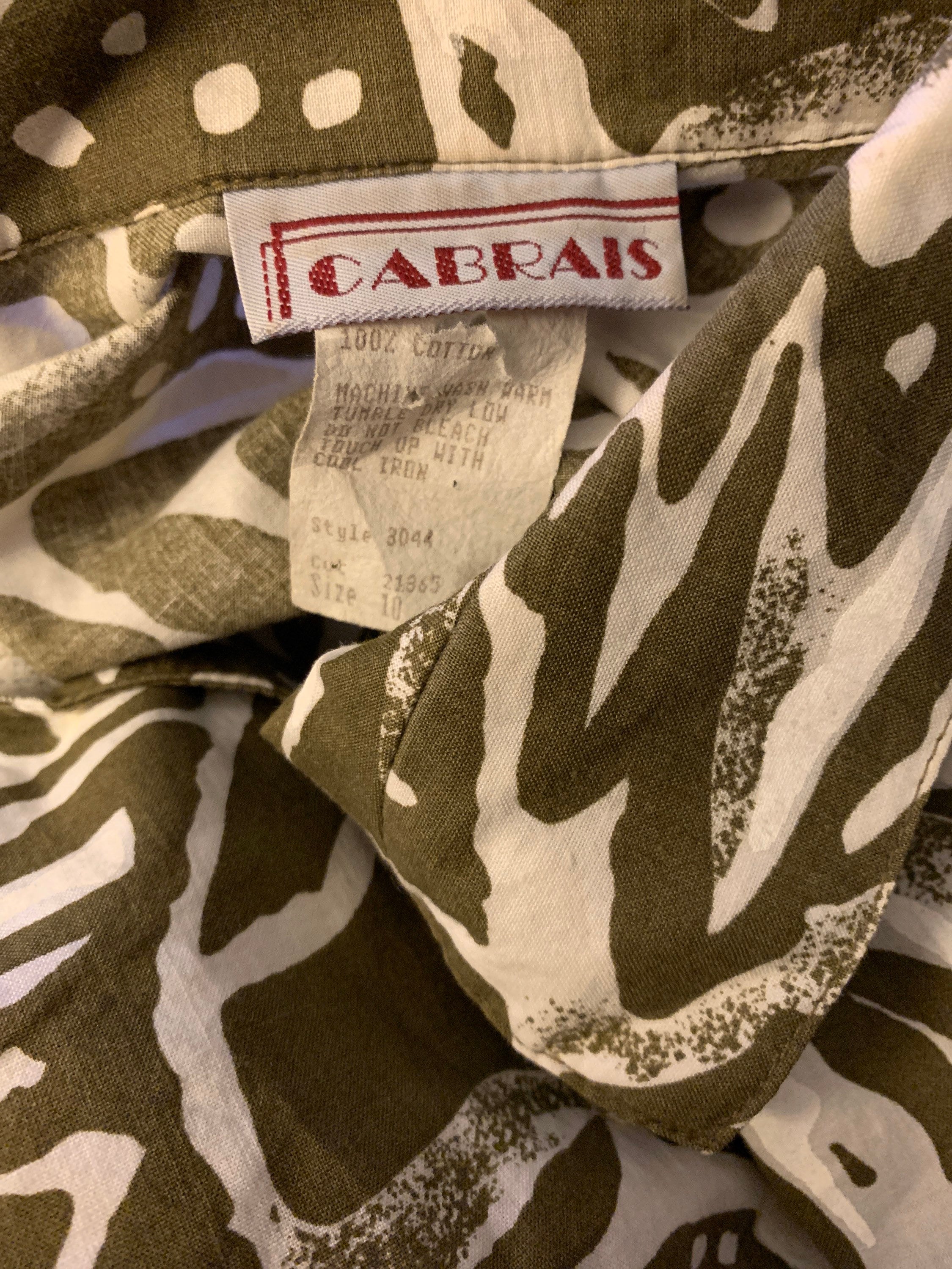 80s Khaki Safari Dress Pockets made in US by Cabrais Size 10 L | Etsy