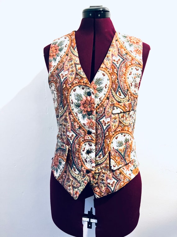 80s Tapestry Vest by Forenza size M - image 2