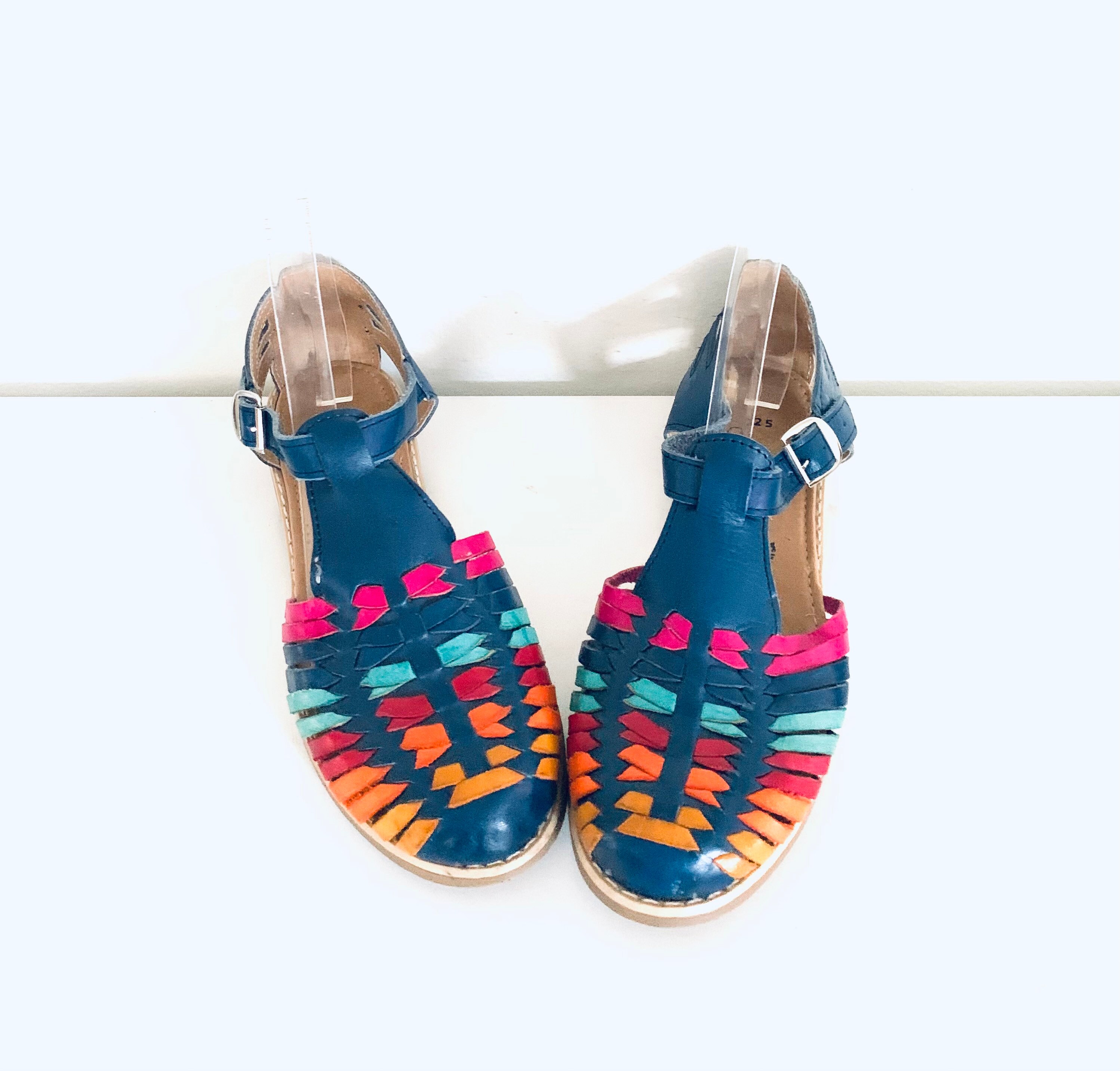 Colorful Huarache Sandals Huaraches Leather Shoes made in | Etsy