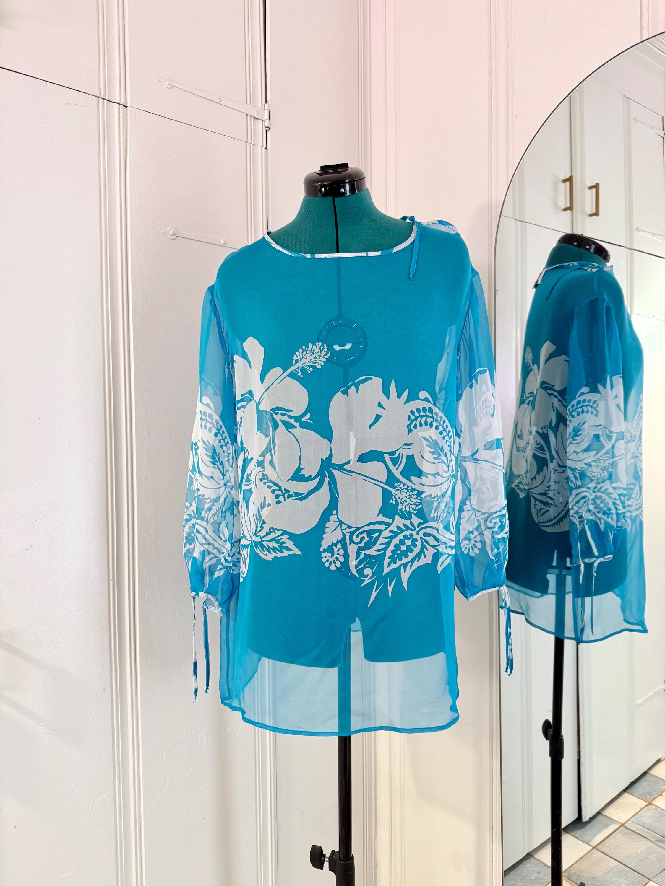 GIANFRANCO FERRE イタリア製　シルク　シアーブラウス Gianfranco Ferre Silk Blouse - Etsy