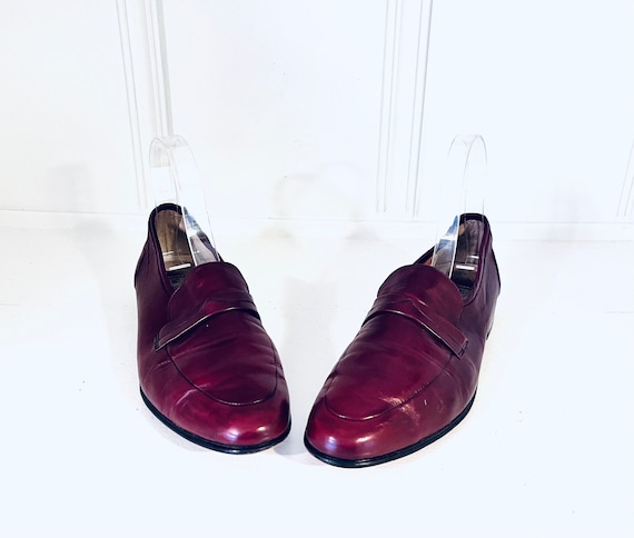 60s Leather Loafers Shoes made in Italy by Bruno … - image 3
