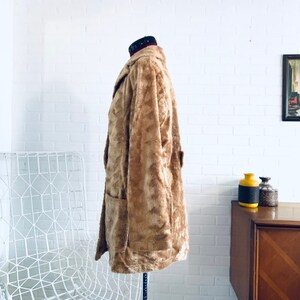 60s Faux Fur Coat Jacket Size M L image 3