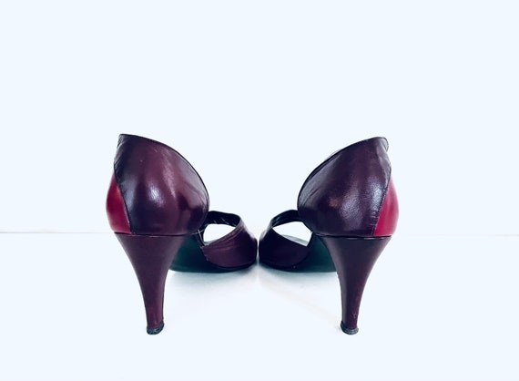 70s Leather Heels made in Italy Bonnie Smith for … - image 8