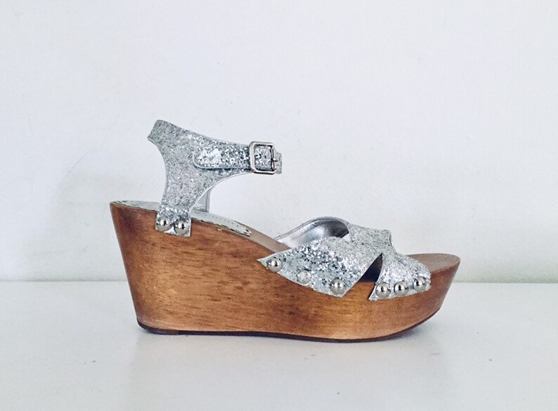 silver clog sandals