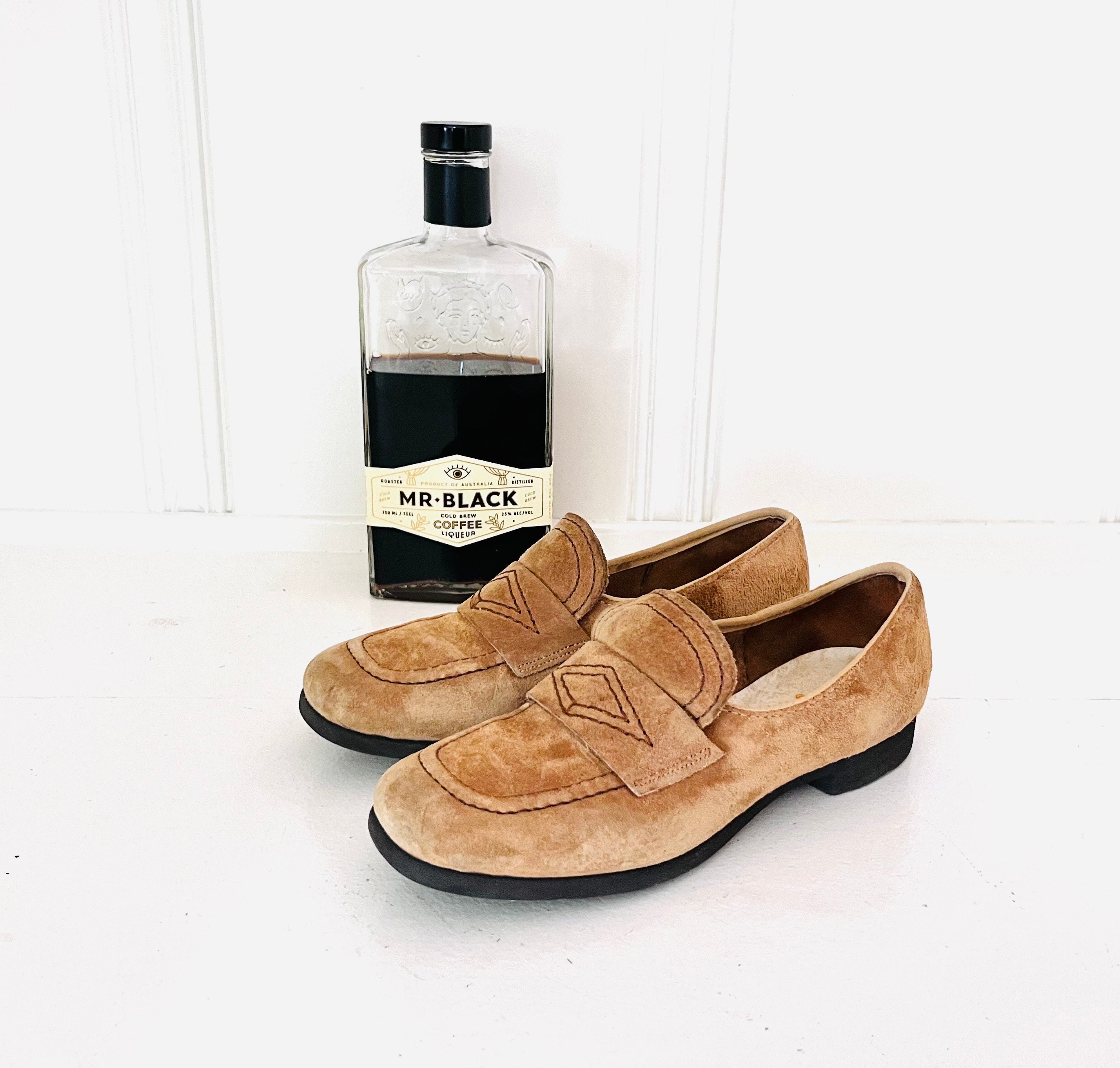 Hushpuppies Vtg 80s Tan Buff Suede Leather Loafers Slip Ons 16781‎ 9.5 M Cosplay Vintage Unworn Hush Puppies Black Tan Suede Lee Women main image 2