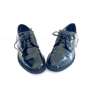 chinese dress ladies Oxford Shoe Plain Black Leather