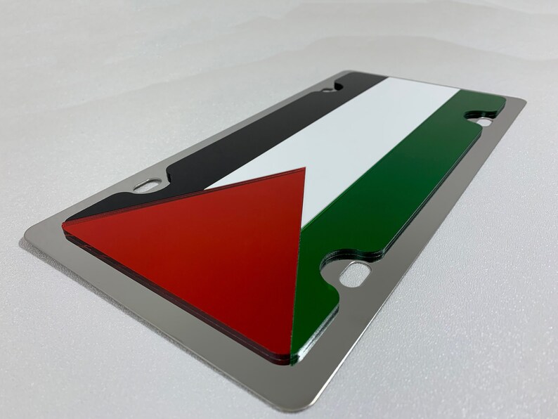 PALESTINE Flag License Plate On STAINLESS STEEL Free Etsy