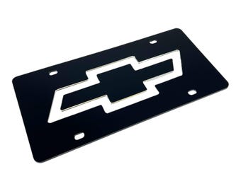Chevrolet Bowtie Laser-Cut Acrylic License Plate (Free Shipping)