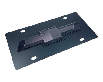 Chevrolet Bowtie Carbon Steel License Plate (Free Shipping)