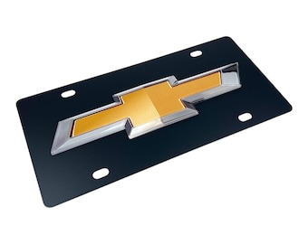 Chevrolet Bowtie Carbon Steel License Plate (Free Shipping)