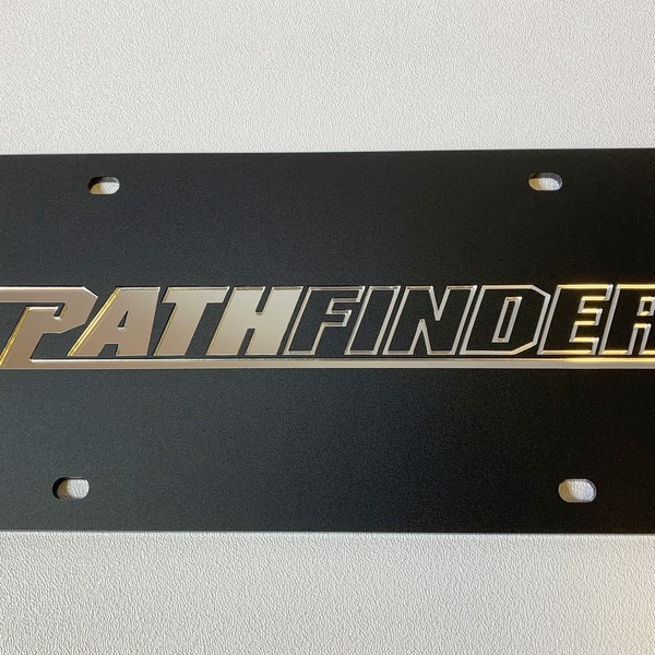 Pathfinder License Plate, Laser-Cut Acrylic (Free Shipping)
