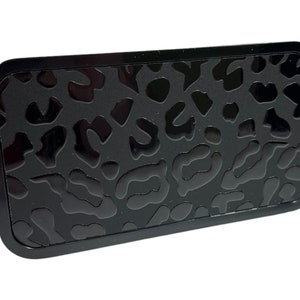 Black Leopard Print Hitch Insert for Trucks