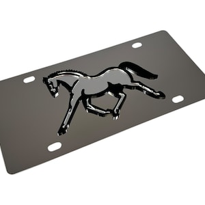 Horse License Plate on Stainless Steel, Lazer-cut and Hand Assembled (FREE Shipping)
