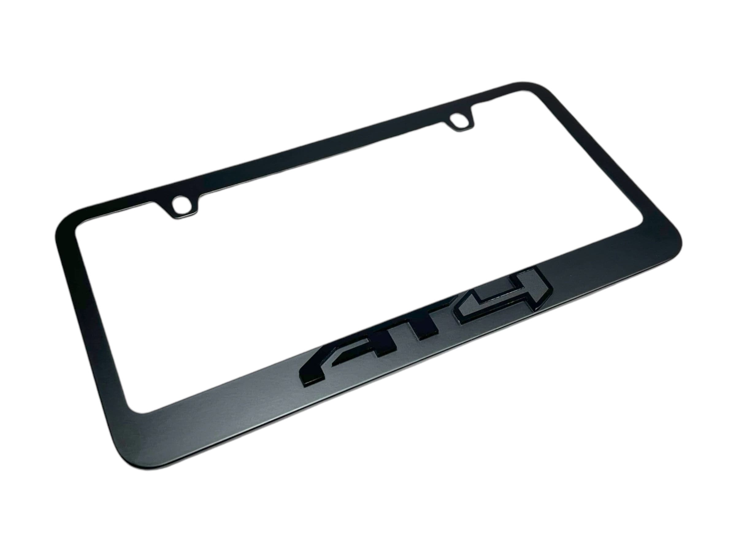 GMC AT4 Black on Black License Plate Frame (Free Shipping)