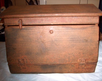Primitive Painted Shelf Table Box, Country, Home Decor, Stands