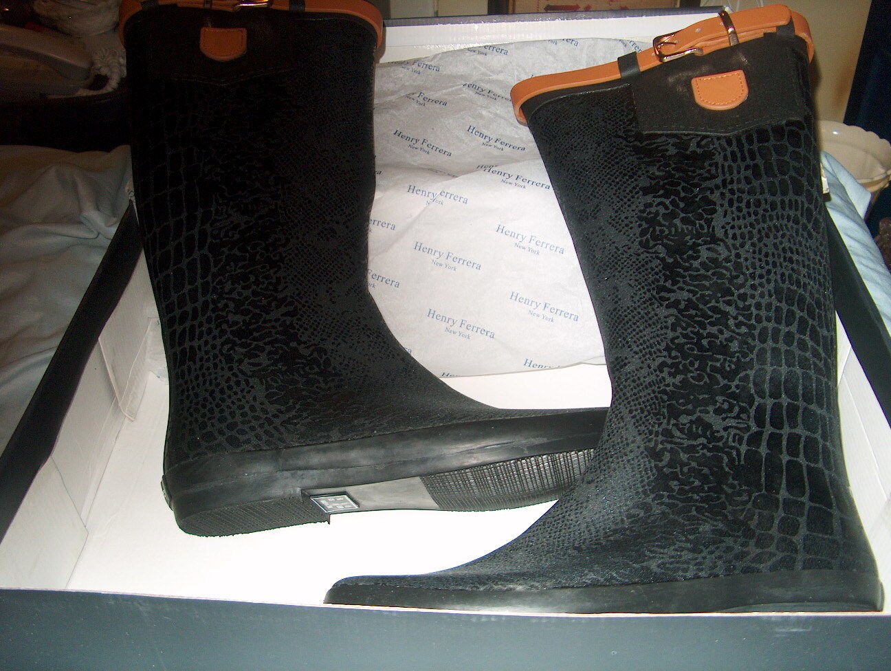 Henry Ferrera Black Boots in Box Size 