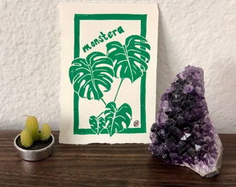 Monstera Print - Original Print - 4” x 6”