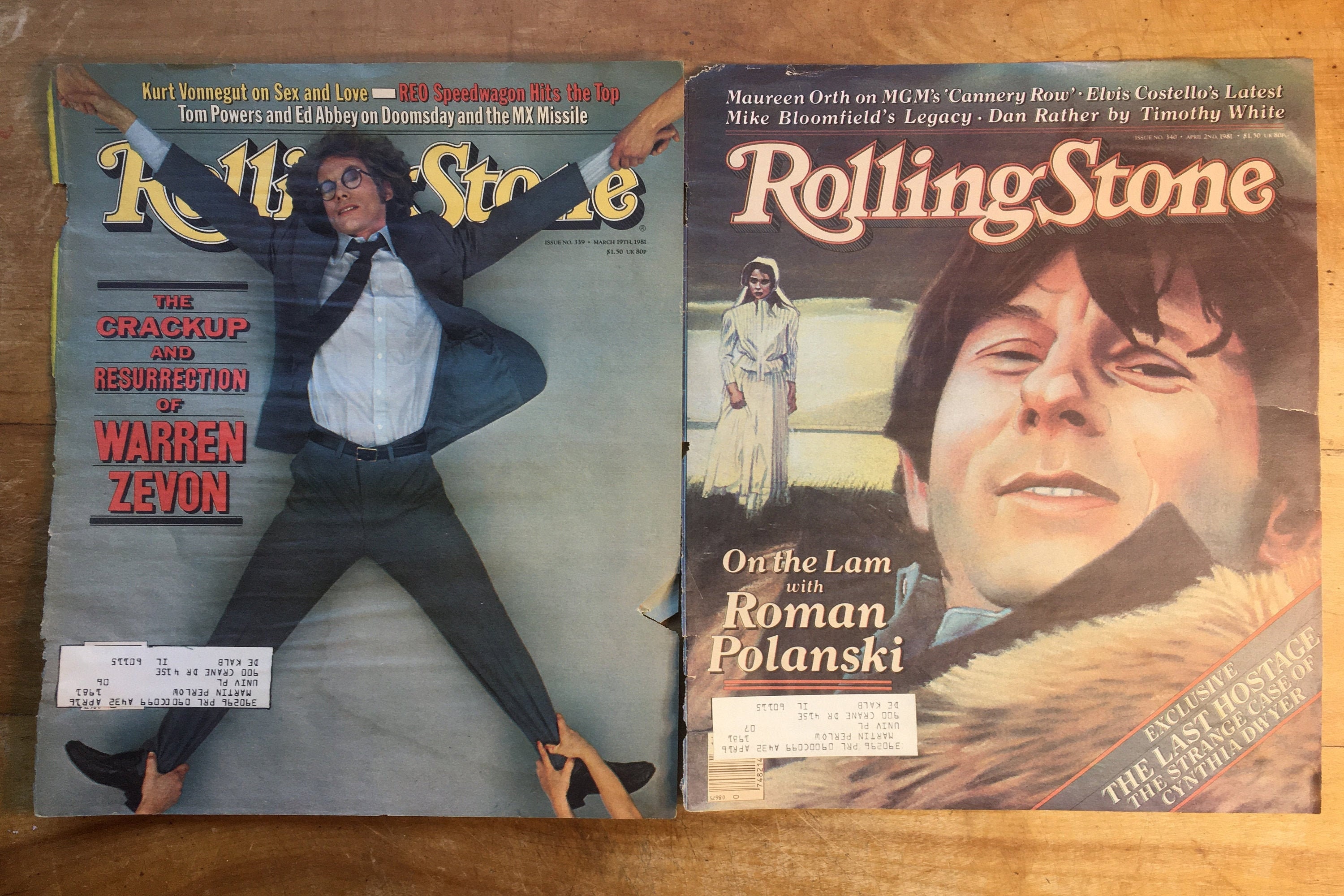 Distressed Vintage Rolling Stone Magazine Covers 1979-1981 - Etsy