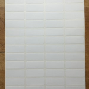 3/4&quot; x 2&quot; Die-Cut Labels: White Offset, Permanent Adhesive