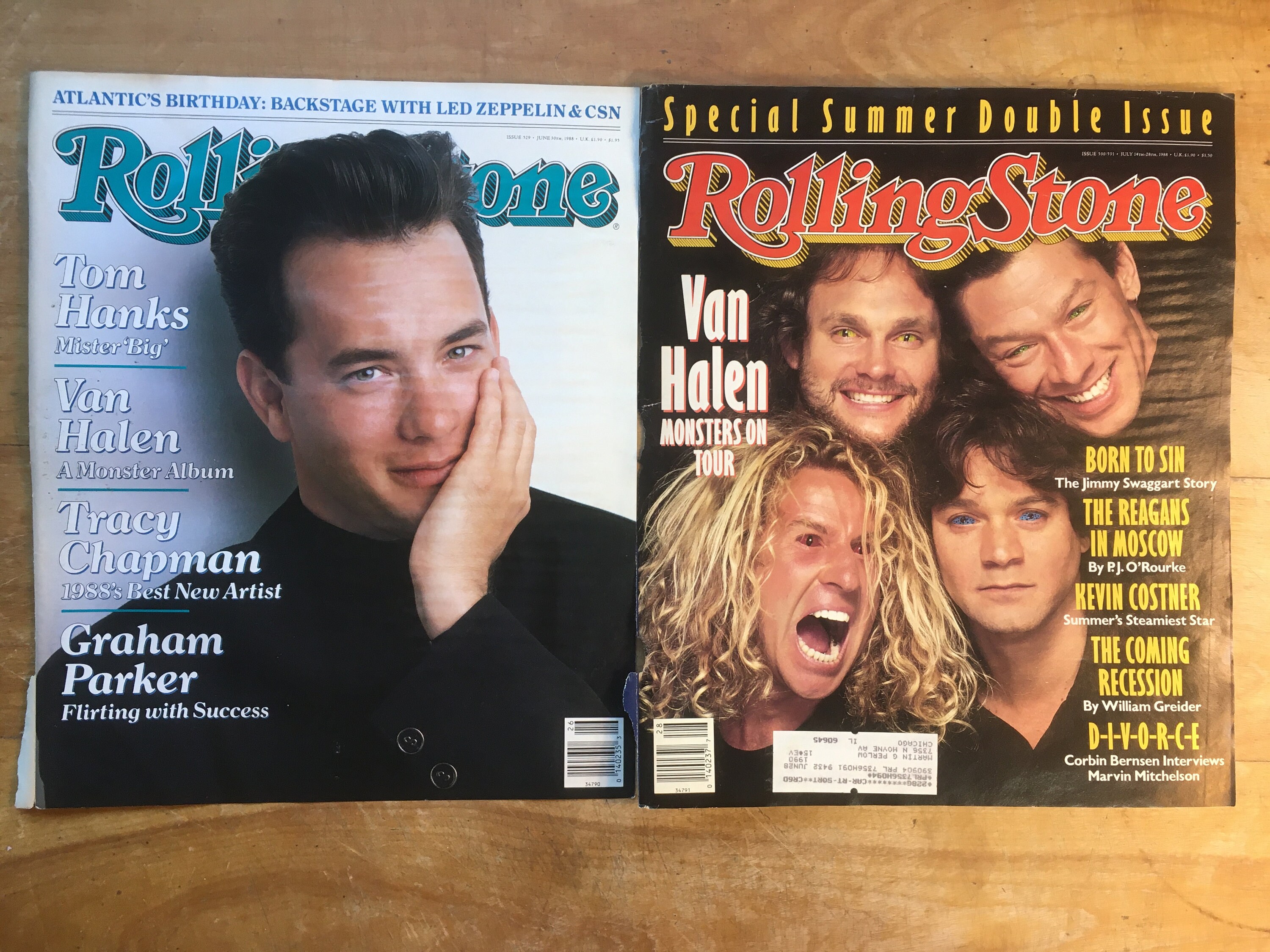 Distressed Vintage Rolling Stone Magazine Covers: 1981-1988 - Etsy