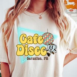 Cafe Disco, The Office shirt, Dunder Mifflin, Michael Scott shirt, The Office gift, gift for the office fan, The Office shirt