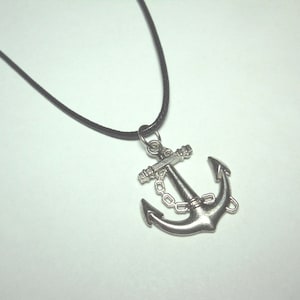 Anchor Charm Necklace, Anchor Pendant, Nautical Necklace, Men&#39;s Necklace, Nautical Charm, Woman&#39;s Necklace