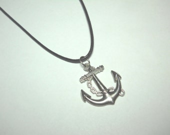 Anchor Charm Necklace, Anchor Pendant, Nautical Necklace, Men's Necklace, Nautical Charm, Woman's Necklace
