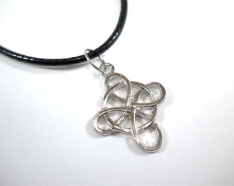 Antique Silver Celtic Cross Pendant, Celtic Cross Jewelry, Celtic Knot Cross, Trinity Pendant, Necklace for Men, Men's Necklace