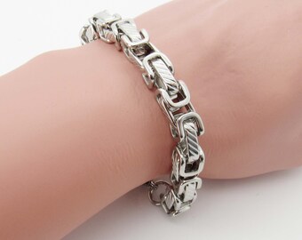 Box Link Stainless Steel Chain Bracelet, 201 Stainless Steel