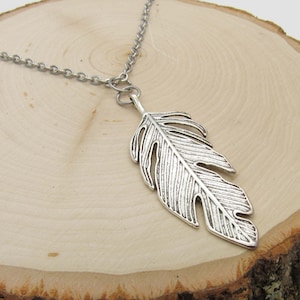 Large Leaf Pendant Necklace, Leaf Necklace, Leaf Jewelry, Leaf Pendant, Necklace for Men, Men&#39;s Necklace, Woman&#39;s Necklace