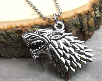 Wolf Head Pendant Necklace, Wolf Head Pendant, Wolf Jewelry, Wolves, Animal Necklace, Necklace for Men, Men's Necklace, Woman's Necklace