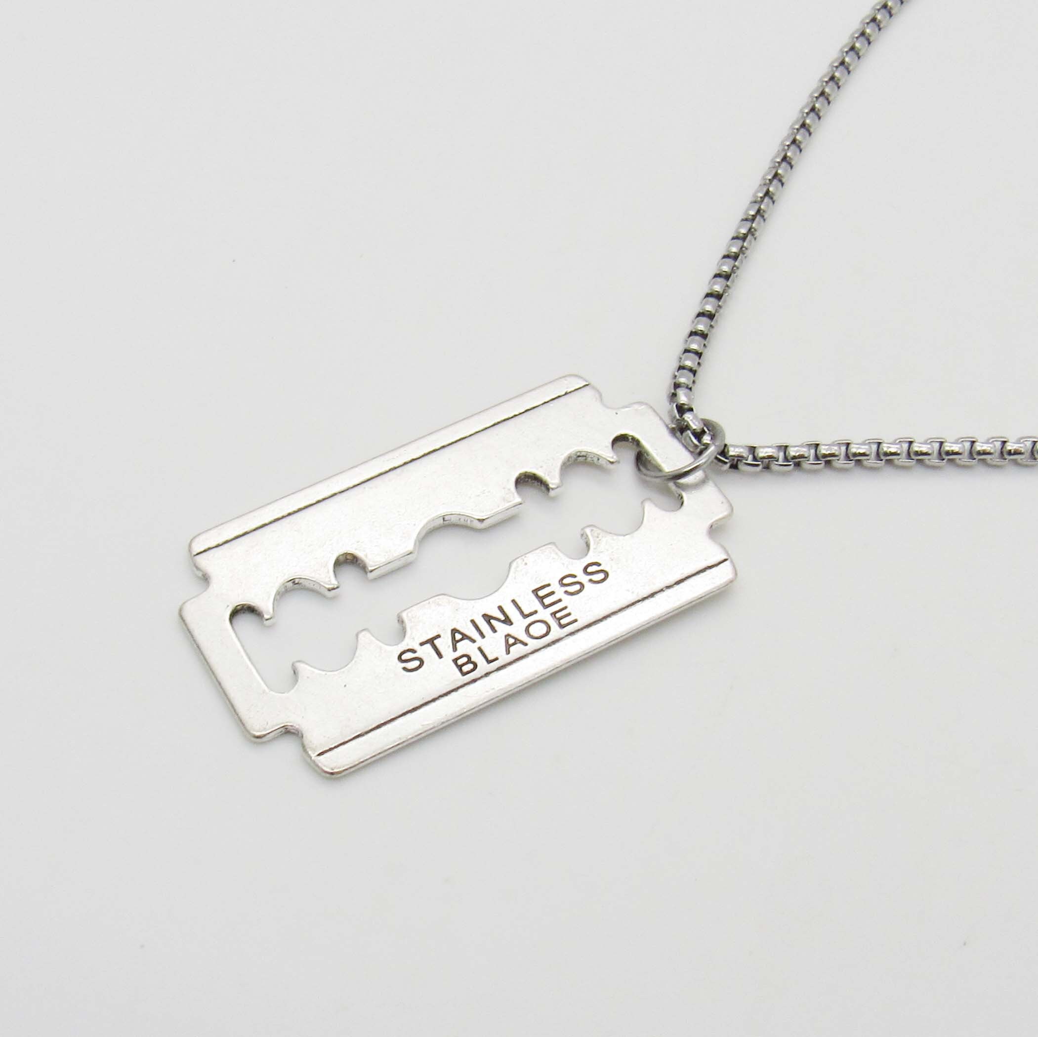 Razor Blade Necklace Razor Blade Chocker Punk Choker Punk 