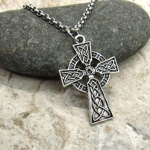 Celtic Cross Knot Pendant Necklace, Celtic Jewelry, Men&#39;s Cross  Necklace, Women&#39;s Necklace, Men&#39;s Necklace, Celtic Knot, Irish Celtic Knot