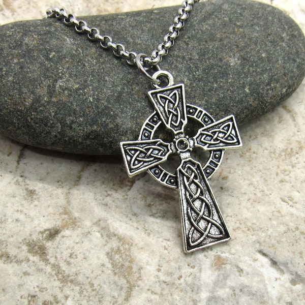 Irish Cross Necklace Etsy