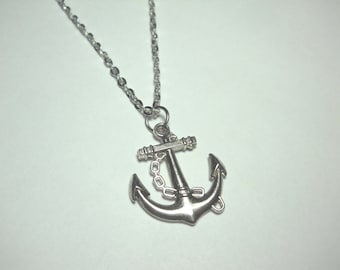 Anchor Pendant Necklace, Nautical Anchor Charm, Men's Necklace, Anchor Charm, Woman's Necklace